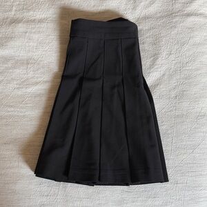 Black Pleated Women's Skirt